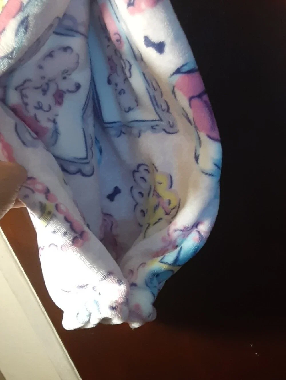 Celebrity Pink Pastel Dog Plush Throw - Pink, Blue, Yellow, Cream